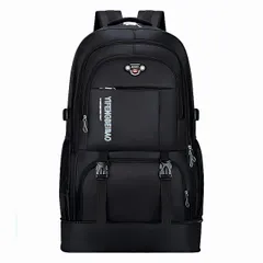 [HSE金丸商店] バックパック リュックサック 多ポケット 大容量 約65L 登山 キャンプ アウトドア スポーツ (黒) [ブラック]