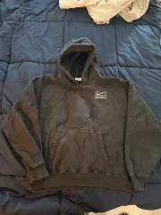 L NIKE STUSSY NRG ウォッシュド プルオーバー フーディー ブラック