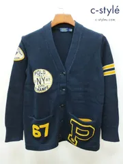 T064 [人気] POLO RALPH LAUREN ポロラルフローレン カーディガン SP ネイビー RL VARSITY TEAM | ★