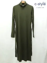 T071 [未使用品] POLO RALPH LAUREN ポロラルフローレン タールネックワンピース LG カーキ | ★