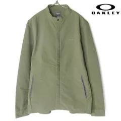 OAKLEY オークリー スタンドカラー シャツ ジャケット M程度 緑系 素材切替 CUSTOM FIT D153-17-0009XVのサムネイル