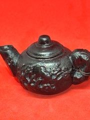 中国古玩】書道具 紫砂 水滴 水注 蓮・蛙意匠 アンティーク 骨董品