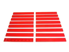 レゴ★赤色の１×８タイル１６点セット（中古品）