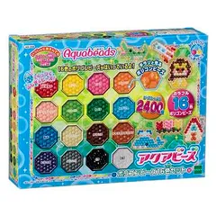 【新品・3営業日で発送】エポック社 AQ-259 アクアビーズ ポリゴンビーズ16色セット