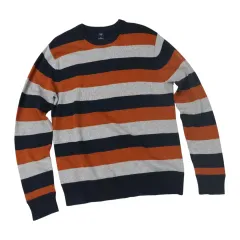 GAP ギャップ ヴィンテージ マルチ ストライプ コットン ウール ニット (M)
