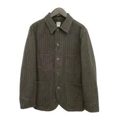ダブルアールエル RRL Striped Jaspe Twill Jacket ストライプ ジャスペ ツイル ジャケット カバーオール 美品 S チャコール系のサムネイル
