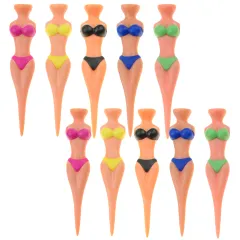 RYOHIN Lab.(良品ラボ) ゴルフティー ビキニ 面白い レディー セクシー ゴルフ用品 5色10本セット 