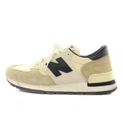 ニューバランス NEW BALANCE M990AD1 スニーカー シューズ スエード レザー US10 28.0cm アイボリー ベージュ 黒 ブラック /NW17
