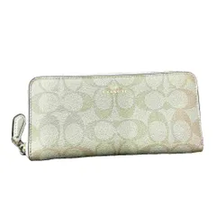 コーチ COACH 長財布 ロングウォレット シグネチャー 総柄 札入れ 小銭入れ ベージュ