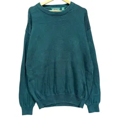 90年代 American Eagle アメリカンイーグル コットンニット セーター グリーン メンズL 古着 クルーネック  緑【ニットセーター】/ MS288のサムネイル