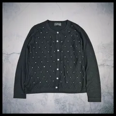 VALENZA カーディガン ブラック ラインストーン ニット 韓国系 きれいめ レディース 古着