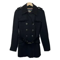 D&G(ディーアンドジー) コート サイズ26/40 レディース - 黒 長袖/ベロア/秋/春/肩パッドのサムネイル