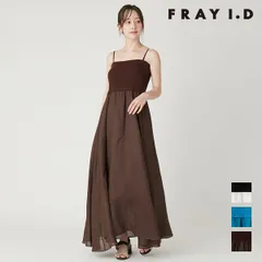 【新作10%OFF】【即納】 フレイアイディー FRAY I.D ワンピース 26春夏 ニットドッキングキャミワンピース キャミソール マキシ丈 フレア リネン fwno262030
