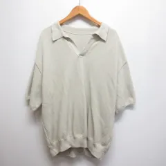 クレプスキュール crepuscule 半袖 ニット ポロシャツ カットソー 2 ベージュ Light Moss Stitch Polo 2401-005 日本製のサムネイル