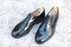 BRITISH MILITARY イギリス軍 OFFICER DRESS SHOES オフィサー ドレスシューズ ストレート 内羽根 ガラスレザー 黒 ブラック UK8 / 26.5cm相当【W3491-UK8】のサムネイル
