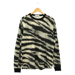 【中古】STONE ISLAND　ゼブラプリント ロンT サイズL[91]