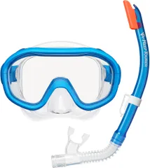 リーフツアラー Reef Tourer マリン シリコーン製 マスク&弁付きWガードシュノーケル 子ども用2点セット  RC0210 CB クリアブルー