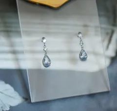 ラスト1点　アクアマリン　ピアス