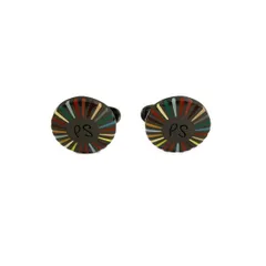 PaulSmith(ポールスミス) カフス美品  シルバー×ライトブルー×マルチ マルチストライプ