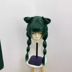 薬屋のひとりごと 猫猫 マオマオ コスプレ ウィッグ 緑 定型済み ハーフアップ