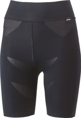 ヨネックス YONEX ウィメンズハーフスパッツ 機能インナー コンプレッション アスリートモデル アンダーウエア 着圧 UVカット ストレッチ 試合 部活 トレーニング レディース  STBA2511 007 ブラック