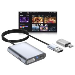HDMI多媒體轉接器，HDMI輸入，無線CarPlay車載電視伴侶，支援Fire TV Stick/DVD/Switch，支援4K解析度，可在車內螢幕觀看YouTube、Netflix、Prime Video，USB wb