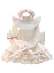 新品 [Miccostumes] 女士 成人 動漫 遊戲 魔法少女風 護士風 可愛 萌系 帥氣 服裝 角色扮演 角色扮演 無袖 連衣裙 裙子 變裝 變身 服裝套裝 白色 (M)