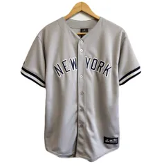 Majestic マジェスティック MLB ニューヨーク ヤンキース ベースボールシャツ グレー No.P276のサムネイル