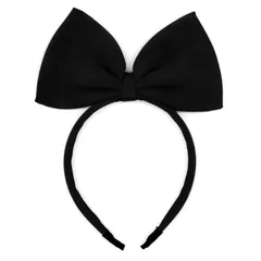 大きめ リボン カチューシャ コスプレ ロリータ 仮装 アイテム 小物 アリス風 ヘアアクセサリー リボンカチューシャ ヘアバンド 髪留め レディース (Black)