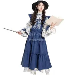 再入荷 【特価】人気商品★ワンピース レディース 長袖 サロペットスカート 2点セット コスプレ仮装 優雅 チャイナ風 可愛い お姫様 ロリータ チャイナ服