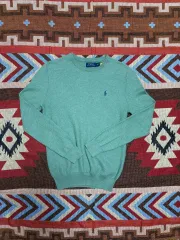 XS) ポロラルフローレン コットンニット ミント