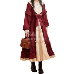 再入荷 【特価】人気商品★姫ドレス レトロ ロリータワンピース 学院風 フリル パフ袖 コスプレ衣装 お姫様 長袖 フリル ボリューム 森ガール ゆめかわ