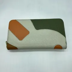 【中古】CUNE マルチカラーロングウォレット 牛革 HLLMD01 キューン ブラウン/グリーン/ホワイト[19][240017763267]のサムネイル