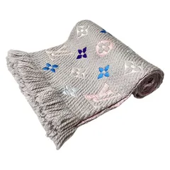 LOUIS VUITTON(ルイヴィトン) マフラー美品  エシャルプロゴマニアレインボー M75874 マルチカラー ウール、シルク