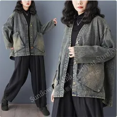 再入荷 デニムジャケット レディース アウター羽織り 色落ち感GOOD立体感のある色合いに仕上げに レトロ大きなポケット 大人っぽくこなれ感のある印象