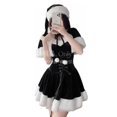 再入荷 【特価】人気商品★サンタコスプレ レディース コスチューム 帽子 ケープ付き セクシー サンタ衣装 フリーサイズ かわいい クリスマス 仮装 サン