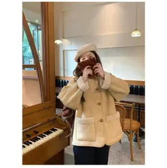 再入荷 ボアコート ボアジャケット レディース ブルゾン 裏ボア フェイクスエード アウター あったか もこもこ ふわふわ 防寒 大人 ショート丈 厚手 体型カバー ポケット付き おしゃれ カジュアル 女性