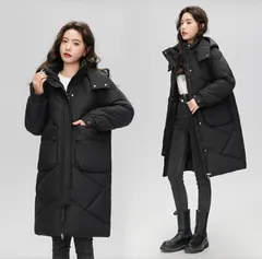 送料無料 フード付き 中綿ジャケット レディース ロング ジャケット コート 中綿 ブルゾン 無地 シンプル 冬 アウター 厚手 あったか 暖かい 防寒