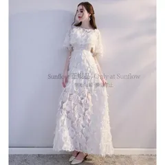 再入荷 一部 ウエディングドレス カラードレス パーティードレス 結婚式 二次会 ドレス 花嫁 ロング お呼ばれドレス フェザー ショール付き 大きいサイズ 黒 白