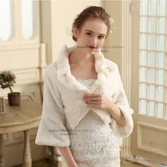 再入荷 ショール ウェディングショール 白 ウェディング ファー ホワイト 結婚式 花嫁 二次会 パーティー ウェディング 前撮り 冬 お呼ばれ フェミニン ガーリー