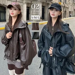 送料無料 レザージャケット 中綿ジャケット エコレザー レディース キルティング 韓国風 フード付き ライダースジャケット 防寒 暖かい フェイクレザー アウター 秋冬服 中綿コート 中綿 前開き