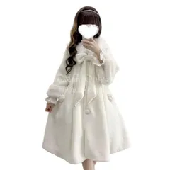 再入荷 【特価】人気商品★地雷系 ボアコート レディース 可愛い ボアジャケット 無地 厚手 裏起毛 蝶結び もこもこ ミドル丈 マントコート 量産型 ロリー