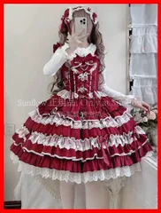 再入荷 人気商品★女子会にぴったりフリルたっぷりロリータワンピース お出かけや女子会に！