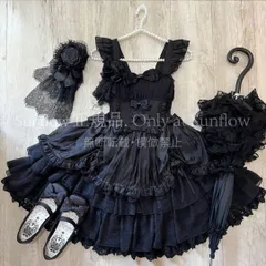再入荷 【美品★新品未使用】コスプレ衣装 【韓嬢＃煥羽の恋】ゴスロリ★ロリータドレjsサスペンダードレブラック