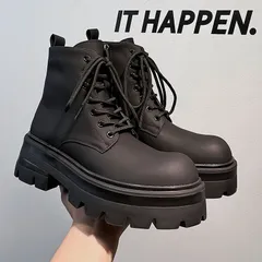 送料無料 マーティンブーツ メンズ ブーツ 厚底 ショートブーツ カジュアルシューズ 厚底ブーツ ワークブーツ バイクブーツ ショート 紳士靴 仕事 就活 通勤 結婚式 フォーマル靴 歩きやすい 革靴 かっこいい