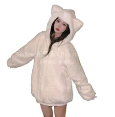 再入荷 【特価】人気商品★レディース 可愛い ジャケット コート 量産型 地雷系 ロリータ アウター 防寒 ボアジャケット 猫耳 秋冬 暖かい 毛皮 フード付き