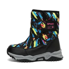 送料無料 ウインター スノーブーツ キッズ 防寒 防水 防滑 男の子 女の子 冬 裏ボア キッズ ブーツ 子供 雪遊び 撥水 防寒 防寒靴靴 ブーツ 暖かい 裏起毛 子供用 スノーシューズ ジュニア 雪靴 滑り止め 履きやすい 雪遊び