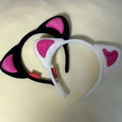ロッテワールド LOTTEWORLD 猫 耳 カチューシャ 白/ブラック
