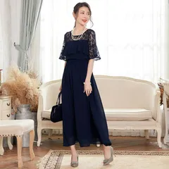 再入荷 パーティードレス ドレス ロングワンピース シフォン ドレス ドレスワンピース 総レース ロング丈 結婚式 披露宴 二次会 20代 30代 40代 レディース フォーマル 春 夏 秋 冬 お呼ばれ