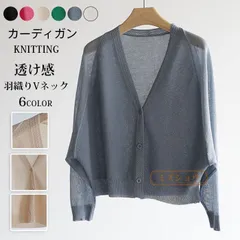 再入荷 カーディガン サマーニット レディース ニット トップス Vネック サマーカーディガン ニットカーディガン サマーニット 羽織り ショート丈 透け感 長袖 薄手 カジュアル 体型カバー 紫外線 対策 無地